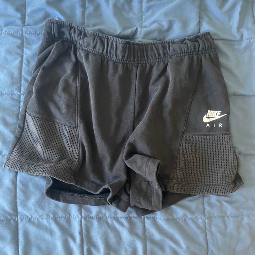 Nike Air Black Athletic Shorts | 80% cotton, 20% polyester